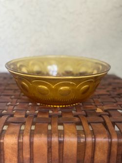 Vintage Bartlett Collins Bowl in the Genevieve Amber Pattern