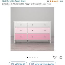 Little Seeds Monarch Poppy 6 Drawer Dresser “heavy”