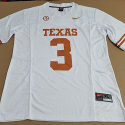 Quinn Ewers Texas White Jersey No. 3
