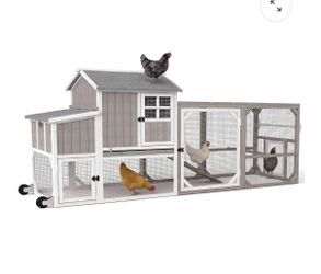 Medium Chicken Coop with Run for 4-8 Chickens Expandable to Large Coop - PET24