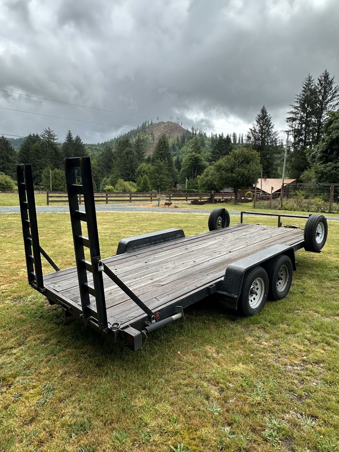 2007 7x18 Flat Bed Trailer 7k With Ramps