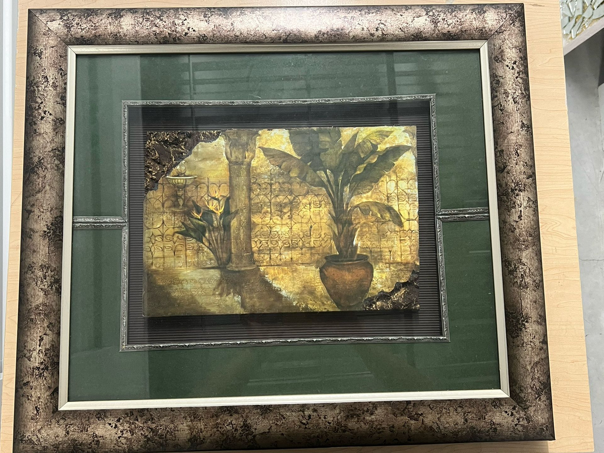 Art With Raised Detail And Frame