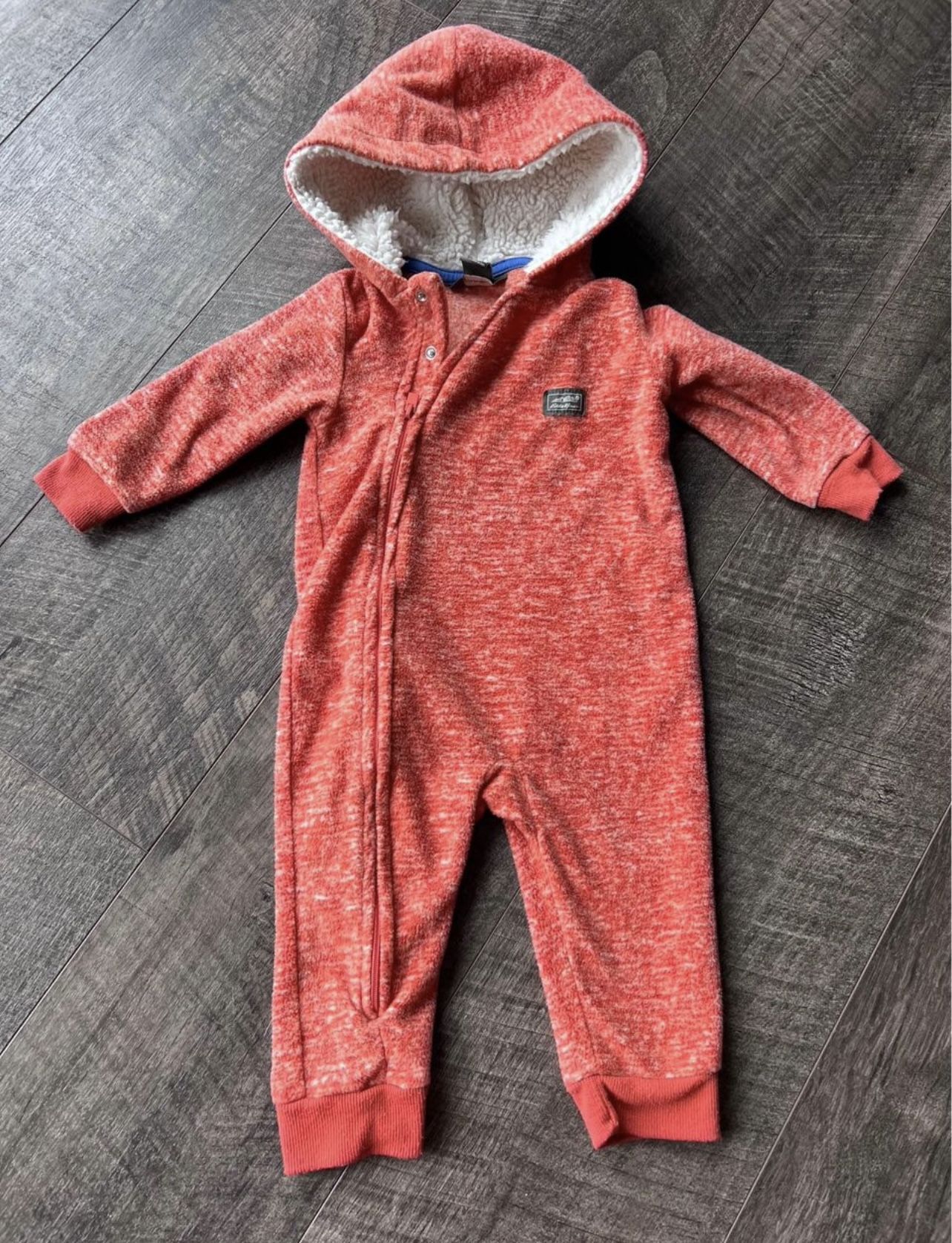 Baby Boy Hooded Fleece Coverall Jumpsuit