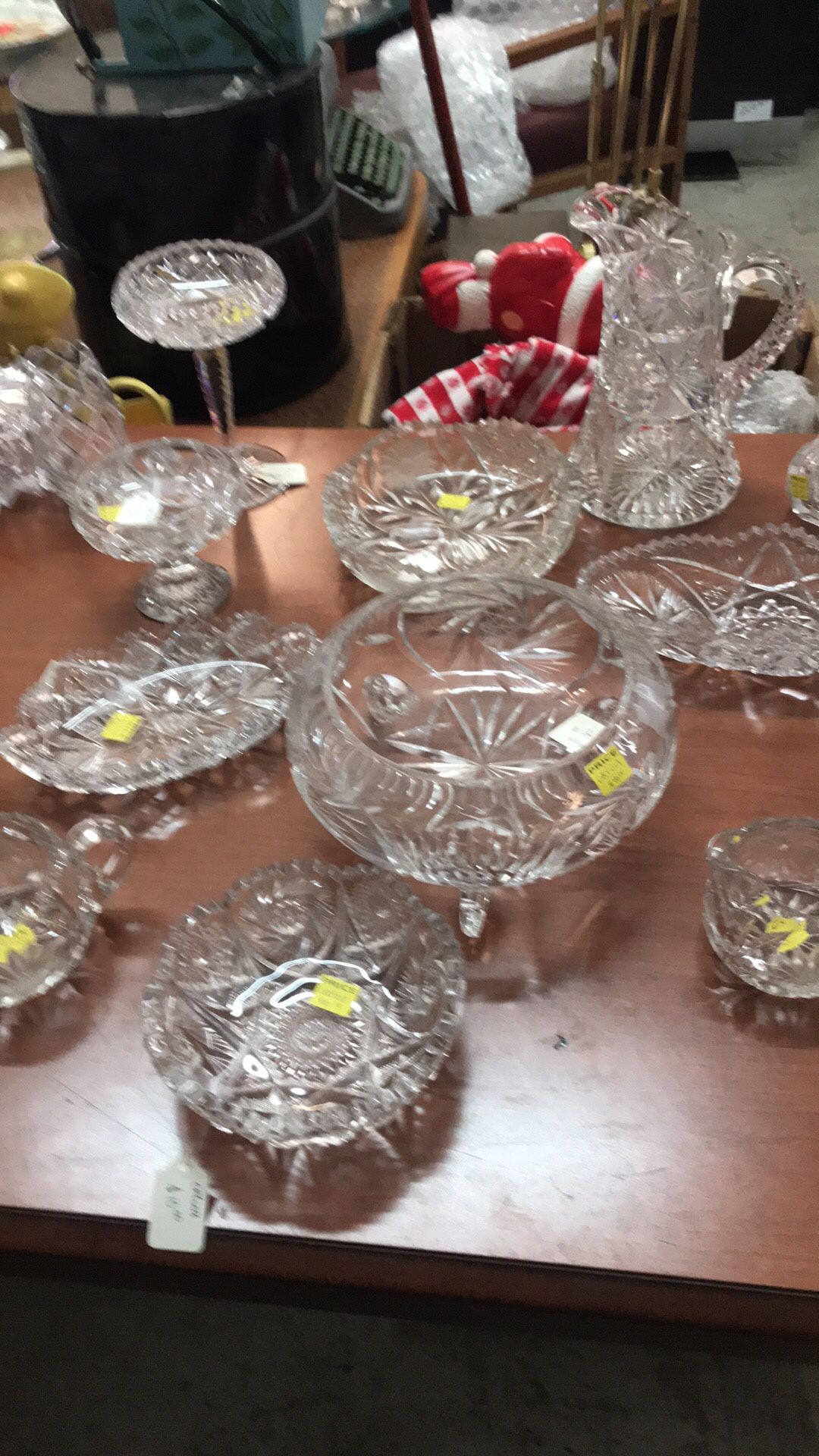 22 piece crystal glass collection