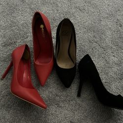 Women High Heels Red One 7.5 Black 7 $5 Both 