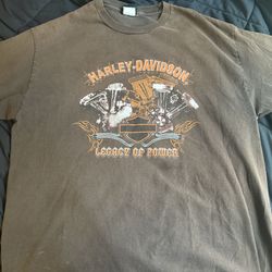 brown Harley Davidson shirt XL