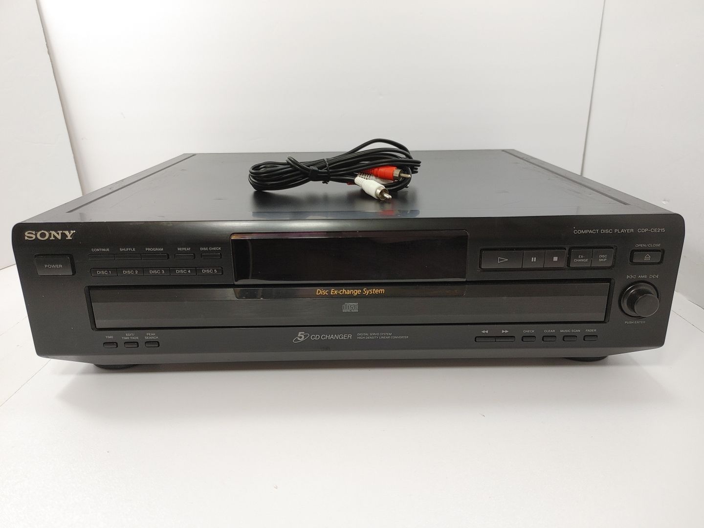 Sony CDP-CE215 CD 5 Disc Changer Fully Working Home Audio Compact Disc NO REMOTE CLEAN