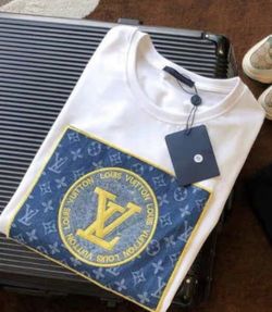 LV embroidered T Shirt Medium size  white