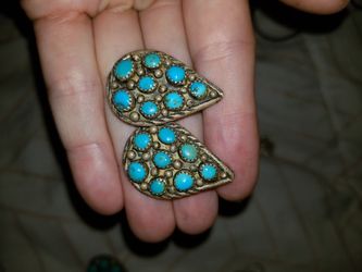Sterling silver old Navajo earrings