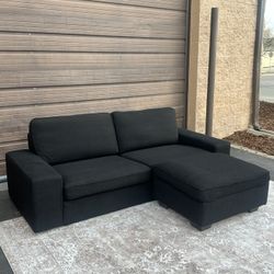 Black Sofa With Ottoman