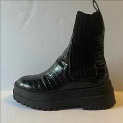 Black Chunky Boots 39