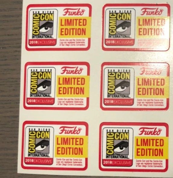 6pk SDCC Funko Pop Replacement Stickers