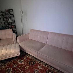 Couch Sleeper Sofa + Chair