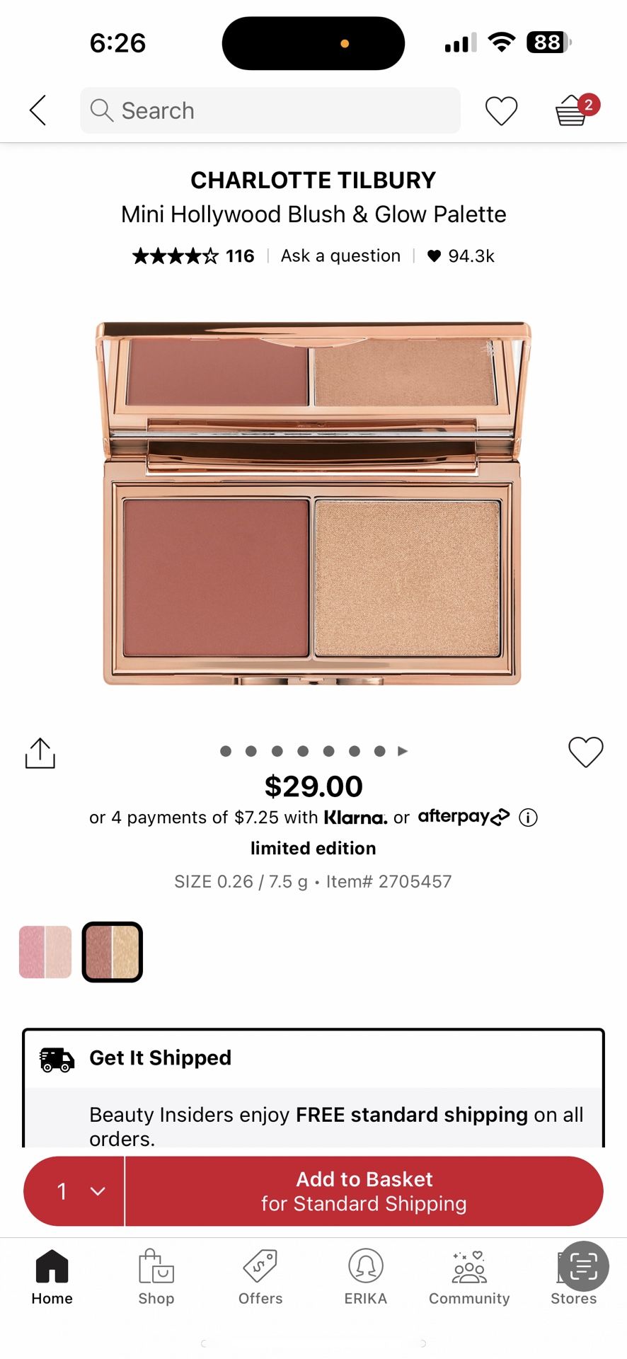 Charlotte Tilbury Blush And Glow Pallet 