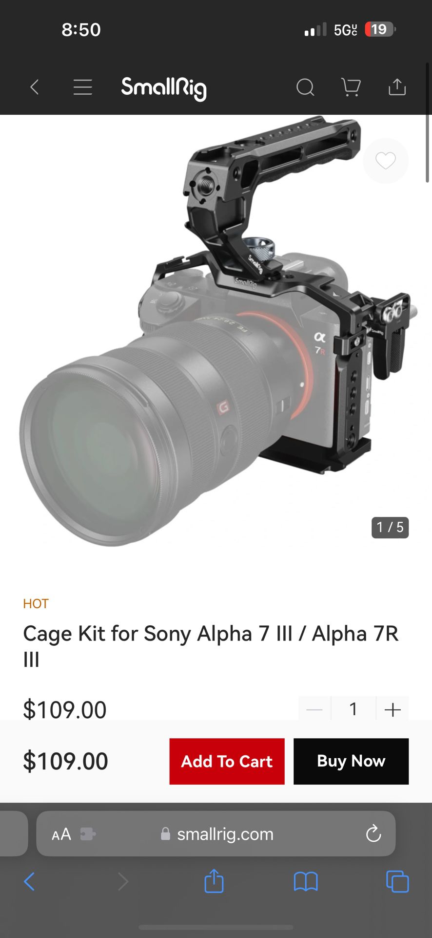 SMALL RIG CAGE Sony A7iii