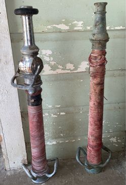 Antique Akron “30 fireman firehose nozzles (READ DESC)