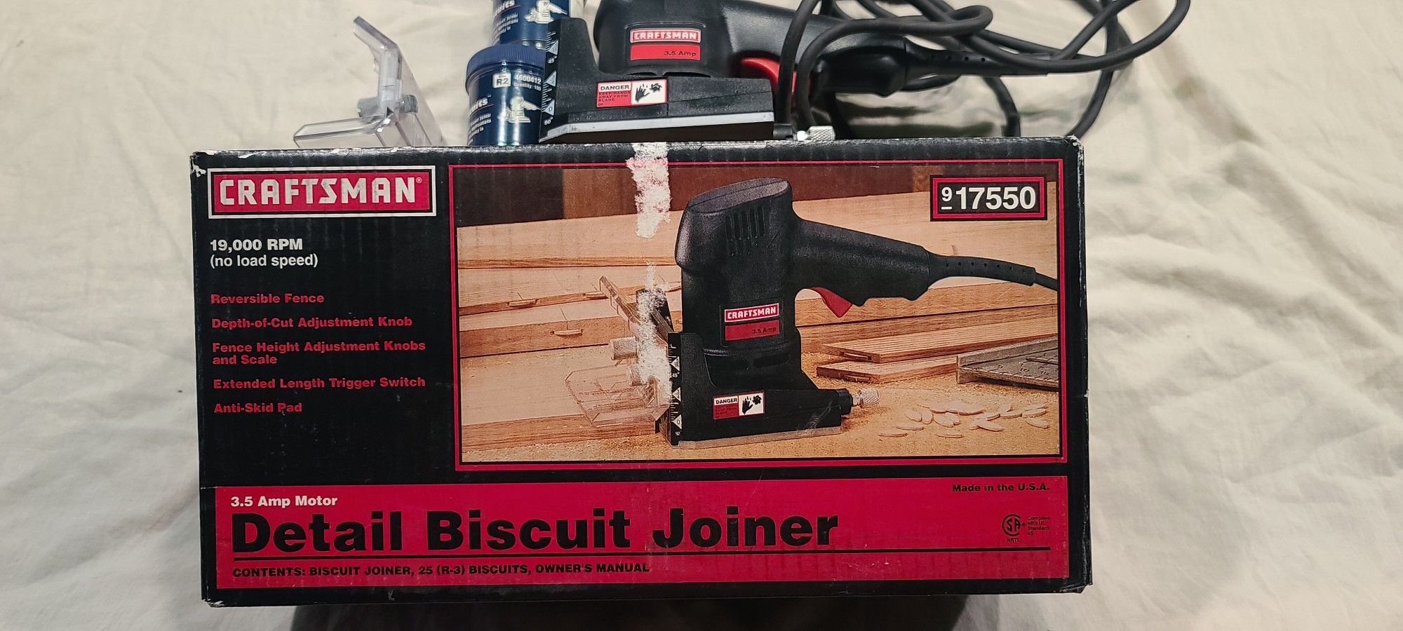 Craftsman Detail Biscuit Plate Joiner 917550 W/ Biscuits
