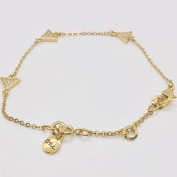 Chloe and Isabel gold tone delicate bracelet with crystals