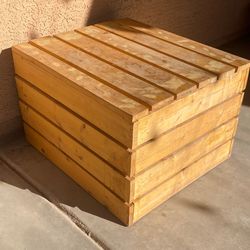 Pine Wood Storage Table