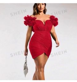 Large red dress