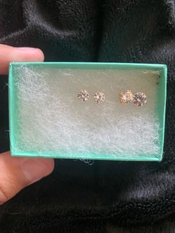 Sterling silver 14k plated lab grown High quality diamonds