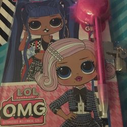 LOL OMG Lock & Key Diary Include Pink Furry Pen Brand New