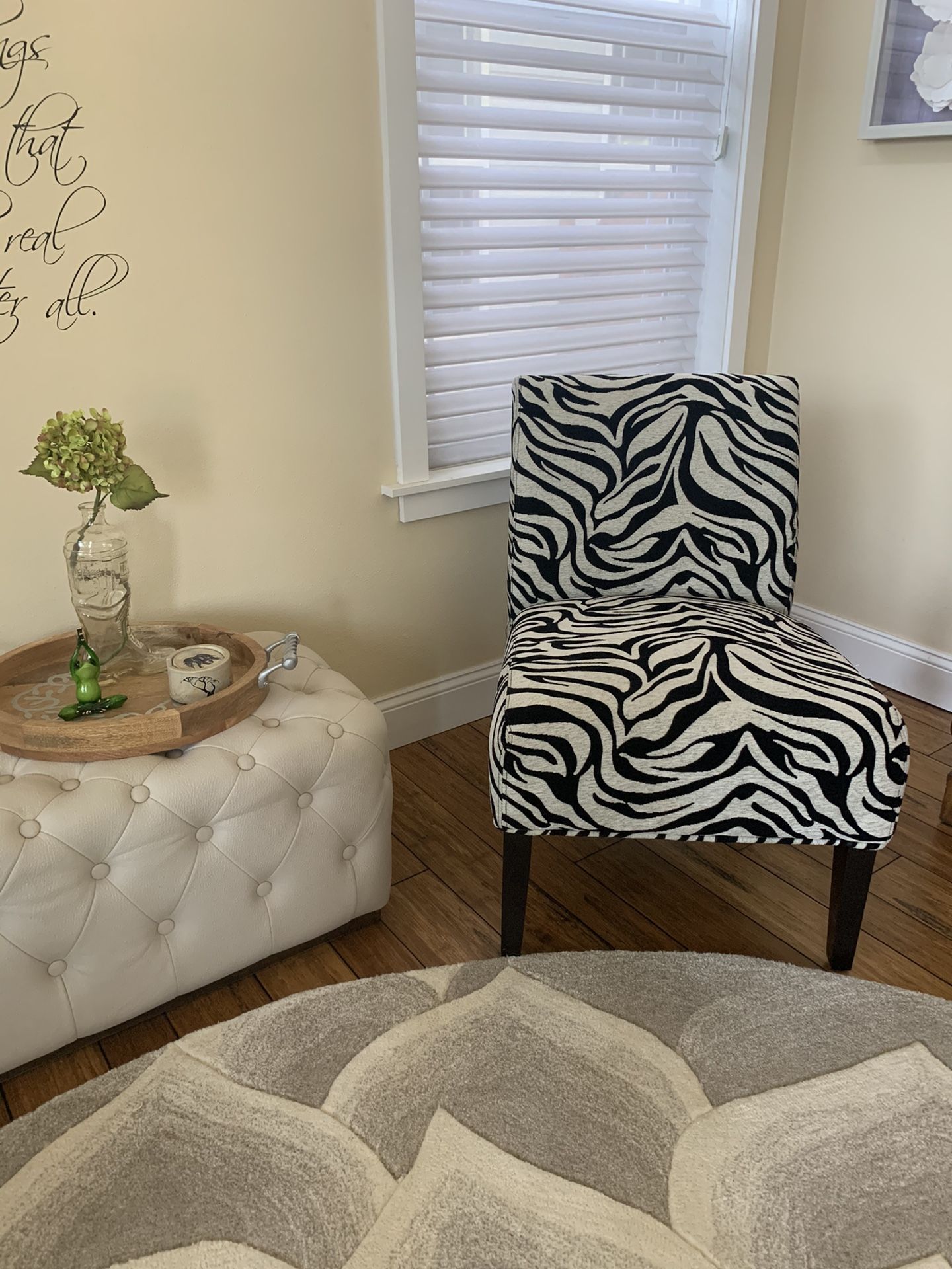 2- ZEBRA PRINT CHAIRS , PIER 1