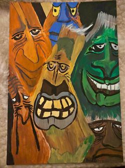 Faces of Emotion- Original Abstract Acrylic Painting by me🎭