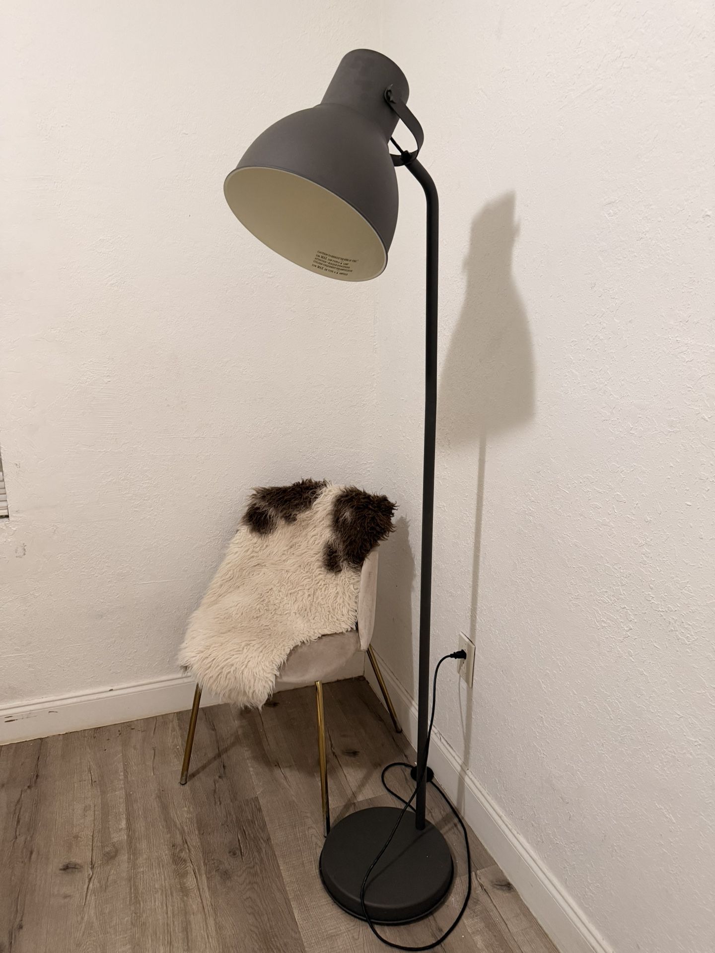 Tall Grey Industrial Lamp