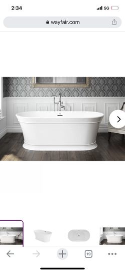 SNF5931BCXXXXW Serafina 59" x 32" Pedestal Soaking Bathtub JACUZZI