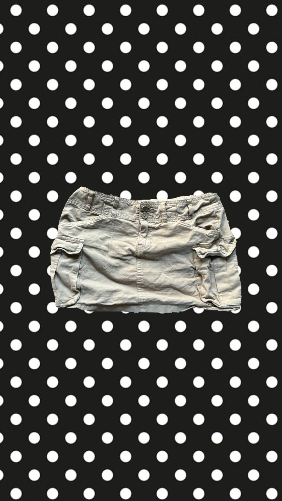 small pacusun beige cargo mini skirt