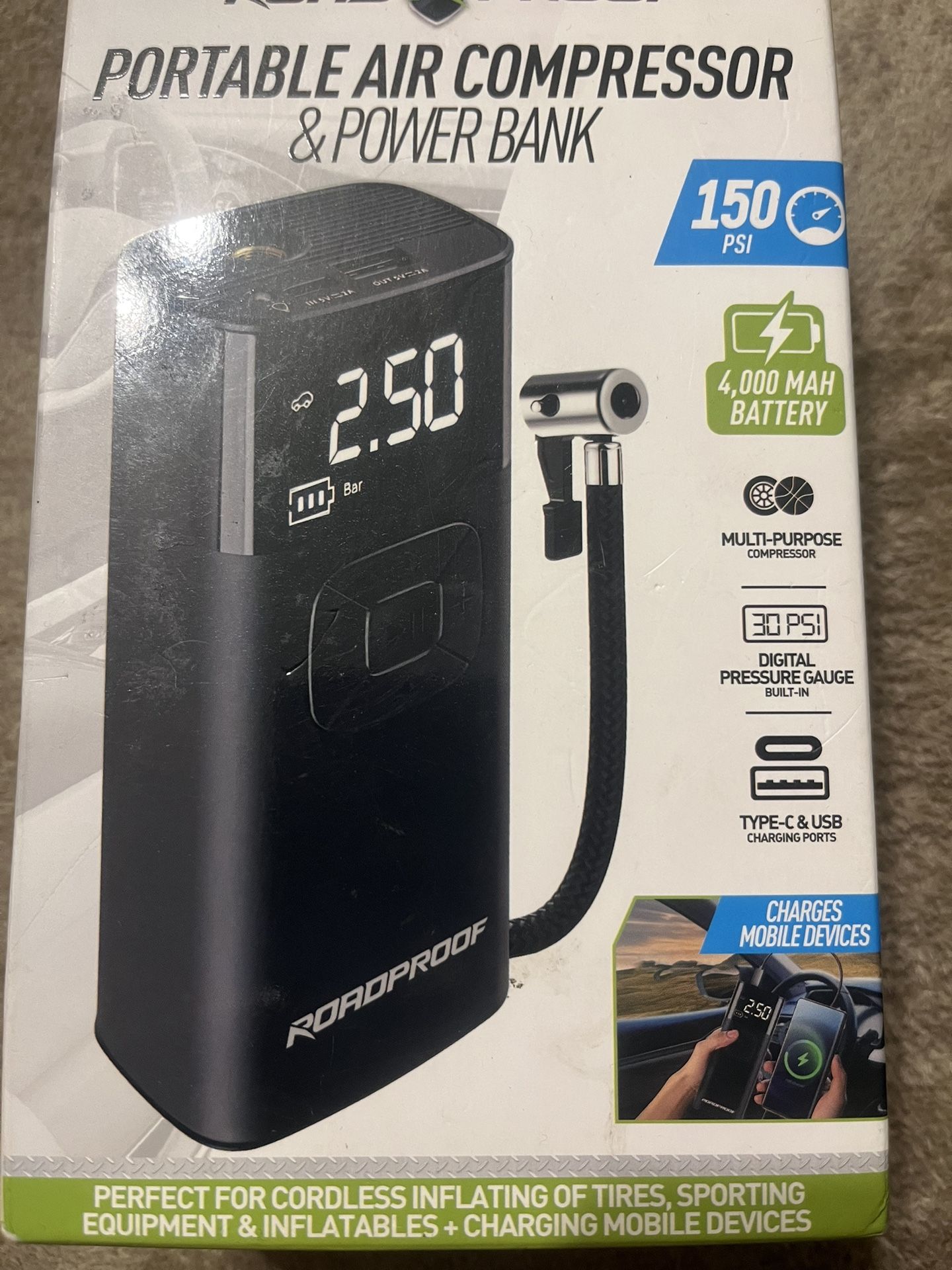 Portable air compressor