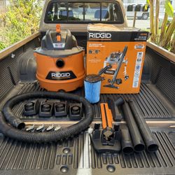 RIDGID 14 Gal. 6.0 Peak HP NXT Shop Vacuum Wet Dry Vac w/Filter, Hose & Attachments
