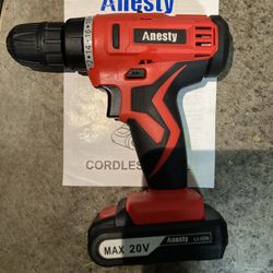 Anesty 20V Cordless Drill (Great for Light DIY & Furniture Assembly)