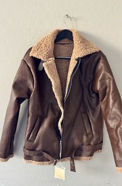 Men's artificial leather winter leather jacket