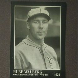1991 Sporting News Rube Walberg Philadelphia Athletics #91 Pitcher 1924 Baseball Card Vintage Collectible Sports Conlon Collection MLB