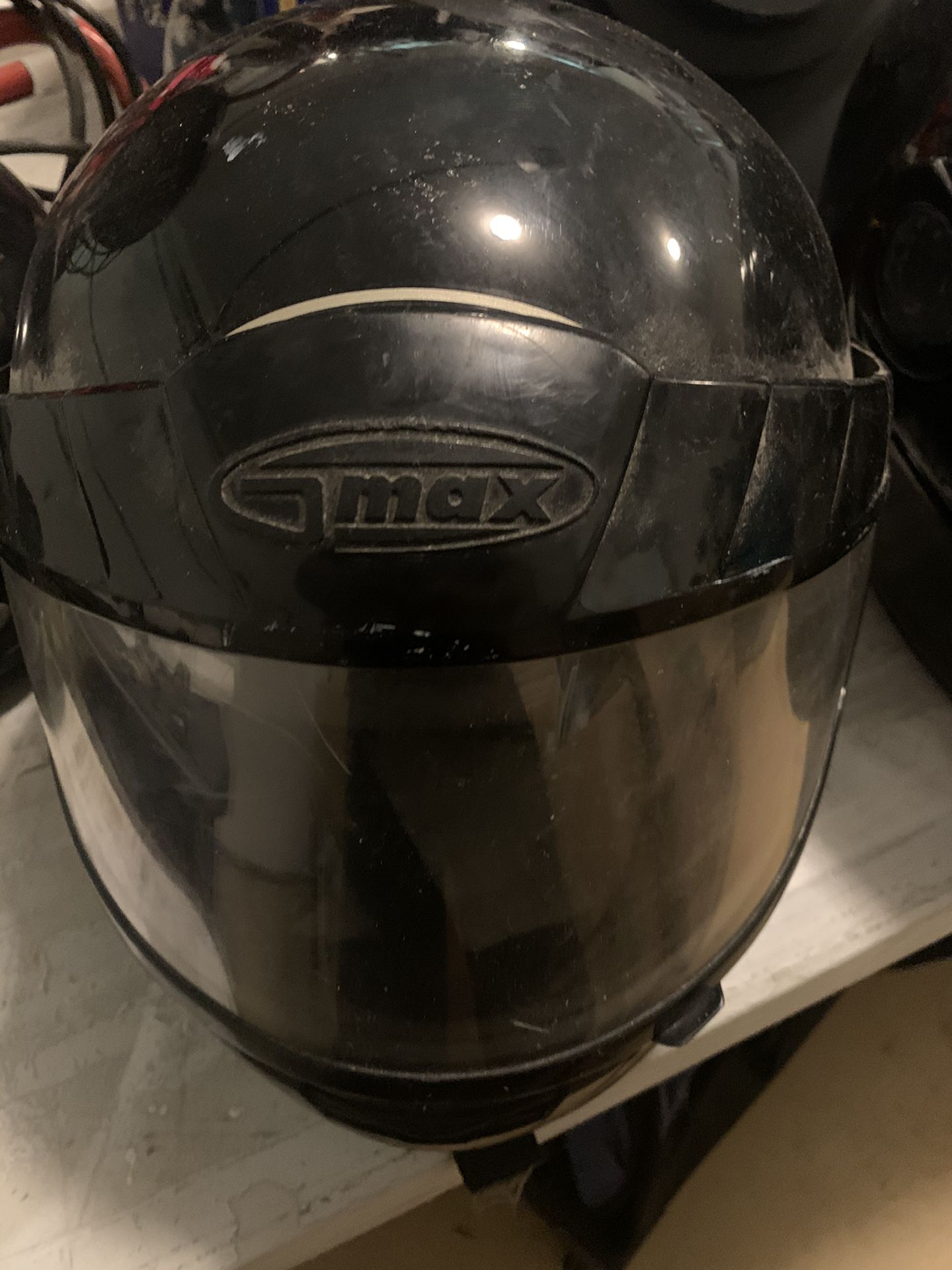 Max snowmobile helmet and visor