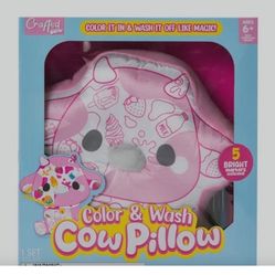Mini Plush Cow Pillow Art Set 