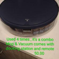 Mop And Vacuum Robot Comes With Remote & Docking Station 