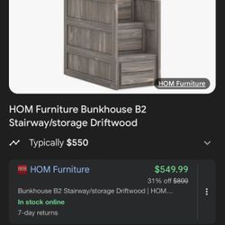 STAIRS only*** Like New Bunk Bed Stairs with Storage