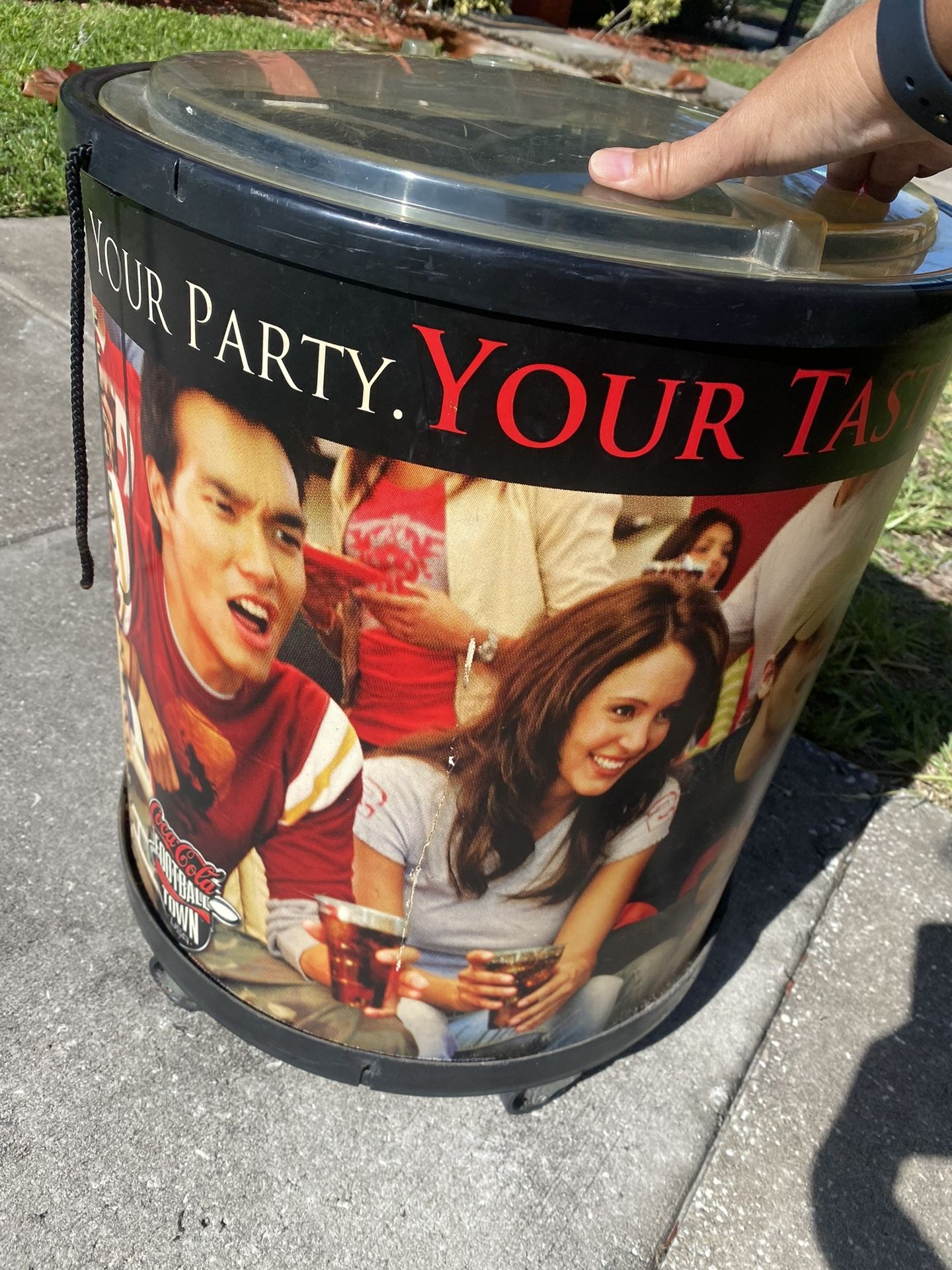 Coca Cola Collectible Football Town Vintage Cooler