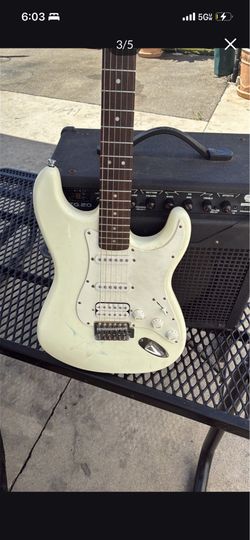 Squire Guitar and amp