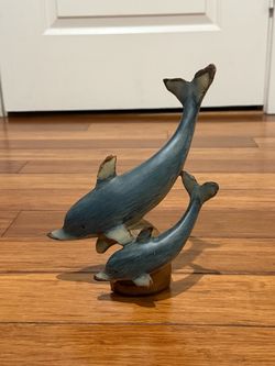Dolphin figurine 9 inches tall