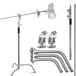 Flashpoint 10' C Stand (Century) Light Stand on Turtle Base Kit w/40" - Chrome