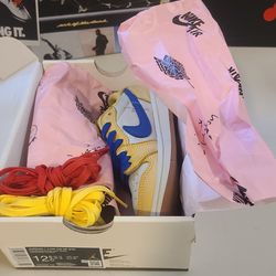 Authenticity Guarantee
Travis Scott x Air Jordan 1 Retro Low Canary Kids DZ5909-700 Size 12.5C