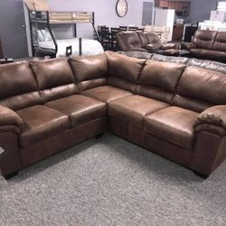🍄 Bladen 2-Piece Leather Sectional | Recliner Sofa | Leather Recliner | Loveseat | Couch | Sofa | Sleeper| Living Room Furniture| Garden Furniture 