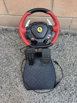 Thrustmaster Ferrari 458 Spider Racing Steering Wheel and Pedals for Xbox One