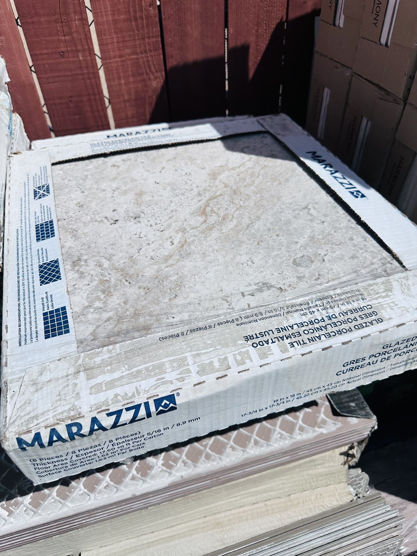 Marazzi Travisano Trevi 12 in. x 12 in. Porcelain Floor and Wall Tile 18 x 18 - 475sq fts and we have 12 x12 the same model 547 sq fts Total 1022 Sq