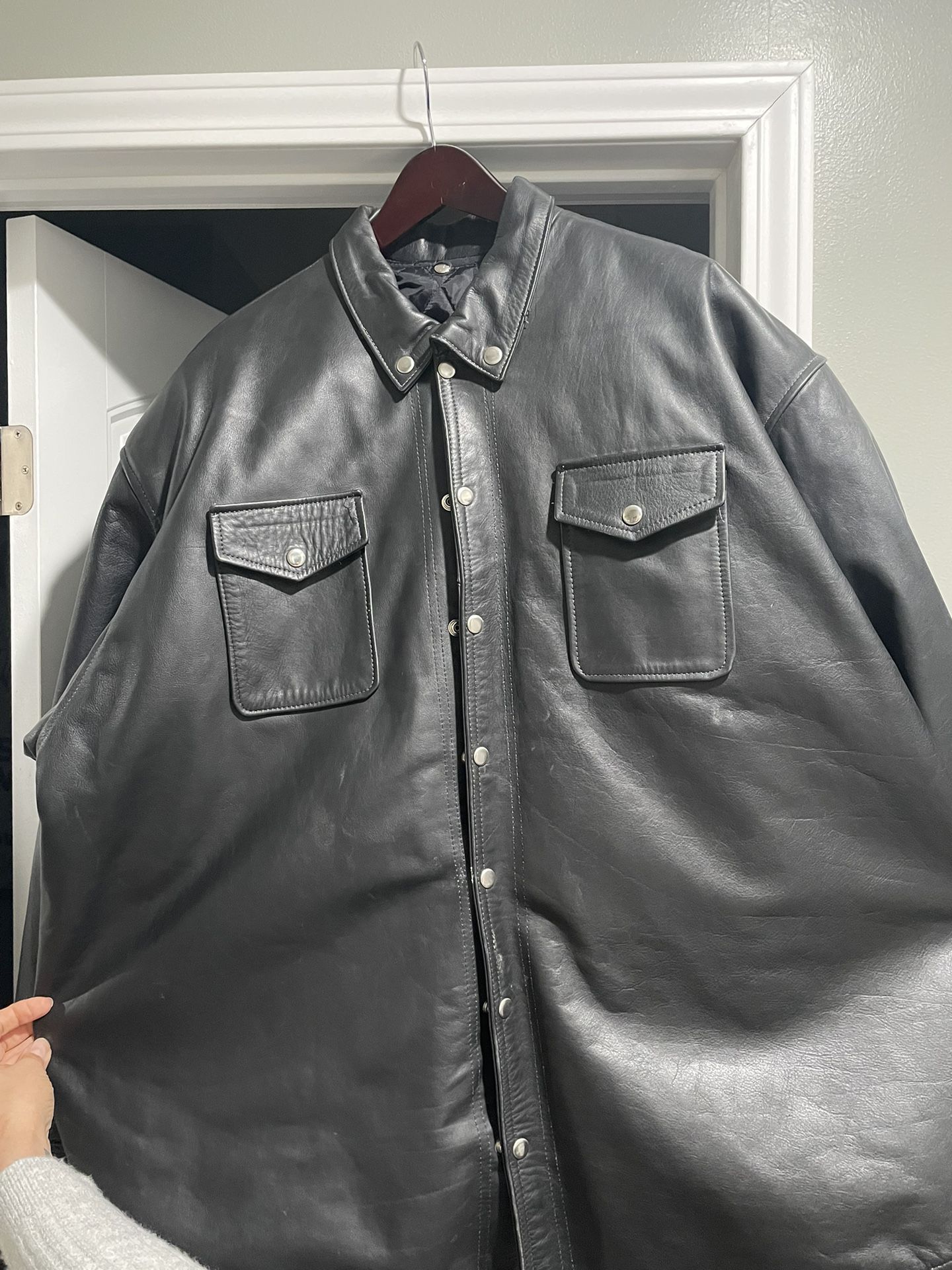 Leather Double Insulated Jacket 3XL