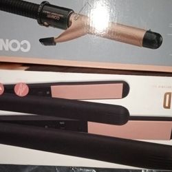 Two Flat Irons; Hair Straightener, One Curling Iron.